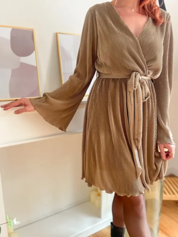 Robes, Jupes*Justine Boutique Josette robe plissée satinée