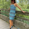 Robes, Jupes*Justine Boutique Julia robe en crochet bleu
