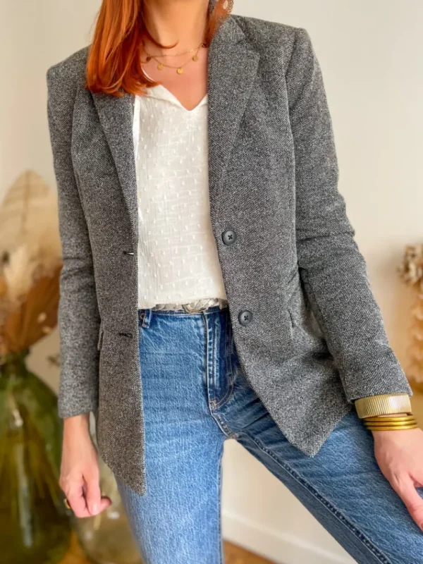 Vestes, Manteaux*Justine Boutique Karly blazer gris chiné