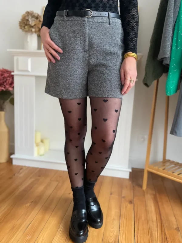 Pantalons, Jeans*Justine Boutique Karly short chiné gris
