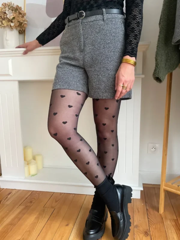 Pantalons, Jeans*Justine Boutique Karly short chiné gris