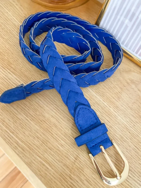 Ceintures*Justine Boutique Lara ceinture tressé bleue