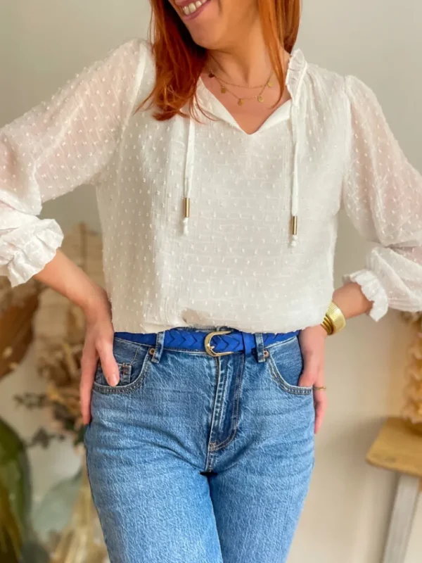 Ceintures*Justine Boutique Lara ceinture tressé bleue