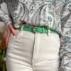 Ceintures*Justine Boutique Lara ceinture tressée verte