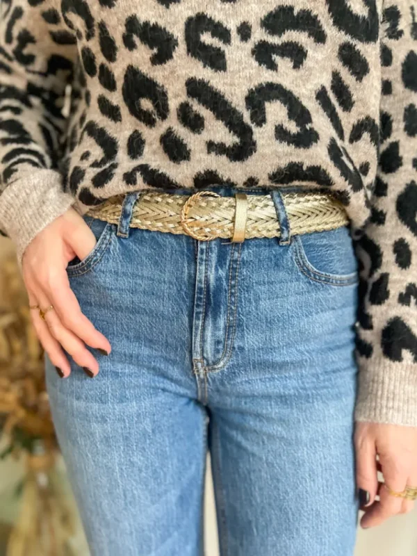Ceintures*Justine Boutique Lise ceinture tressée dorée