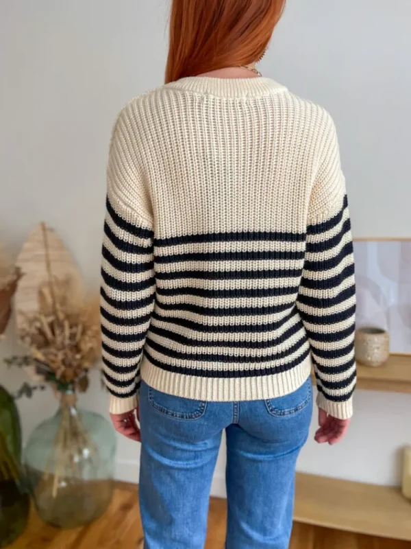 Pulls, Gilets*Justine Boutique Loane marinière grosse maille