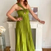 Robes, Jupes*Justine Boutique Lola robe asymétrique olive