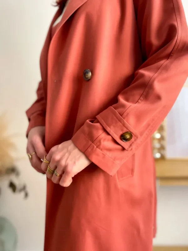 Vestes, Manteaux*Justine Boutique Lou long trench terracotta