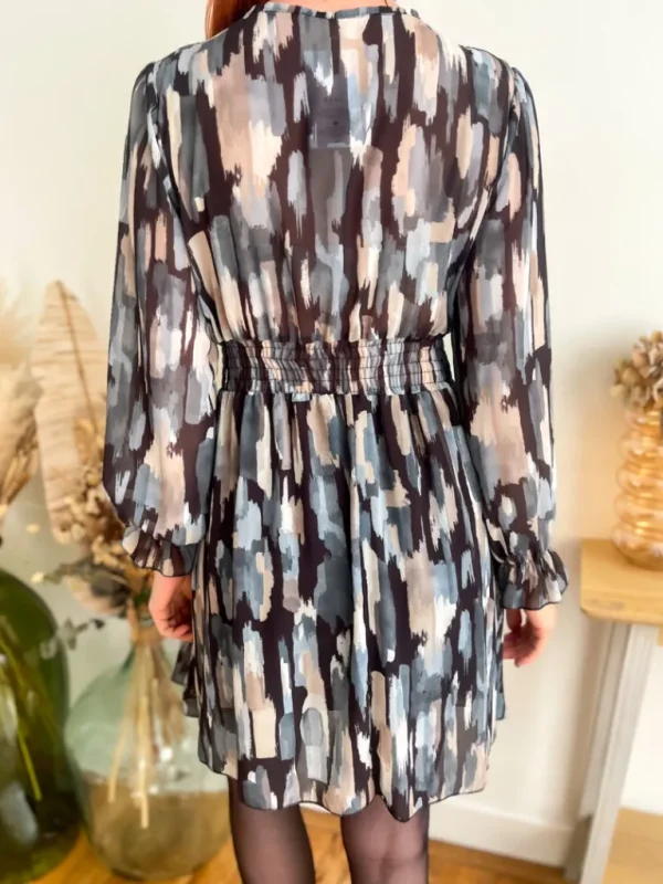 Robes, Jupes*Justine Boutique Louise robe imprimé gris