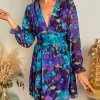 Robes, Jupes*Justine Boutique Louise robe imprimé violet