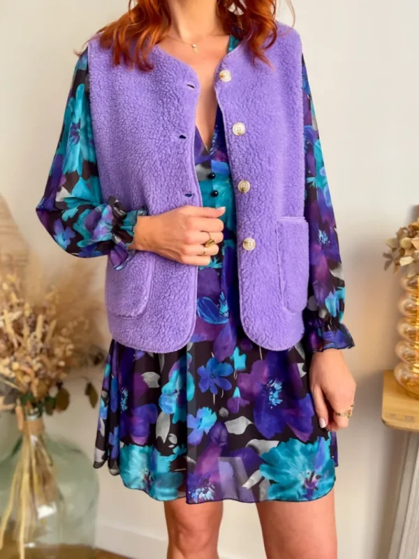 Robes, Jupes*Justine Boutique Louise robe imprimé violet