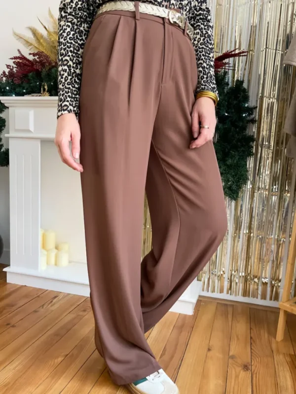 Pantalons, Jeans*Justine Boutique Lys pantalon fluide chocolat