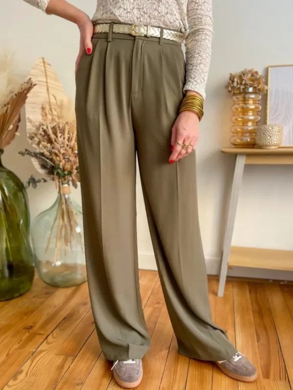 Pantalons, Jeans*Justine Boutique Lys pantalon fluide kaki