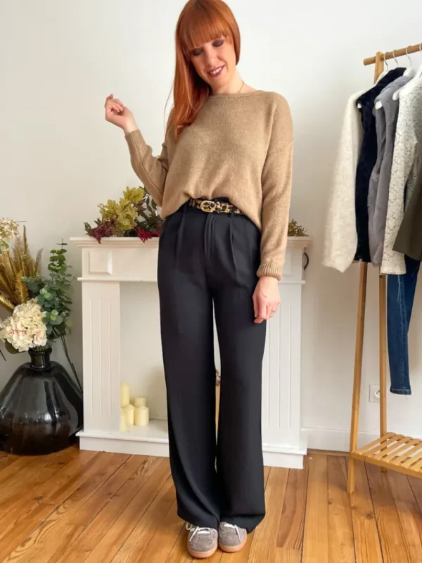 Pantalons, Jeans*Justine Boutique Lys pantalon fluide noir