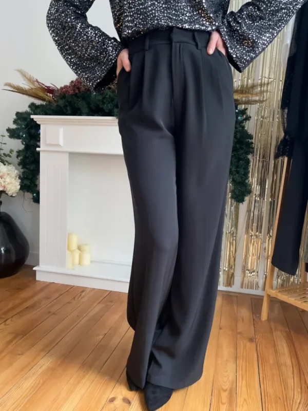 Pantalons, Jeans*Justine Boutique Lys pantalon fluide noir
