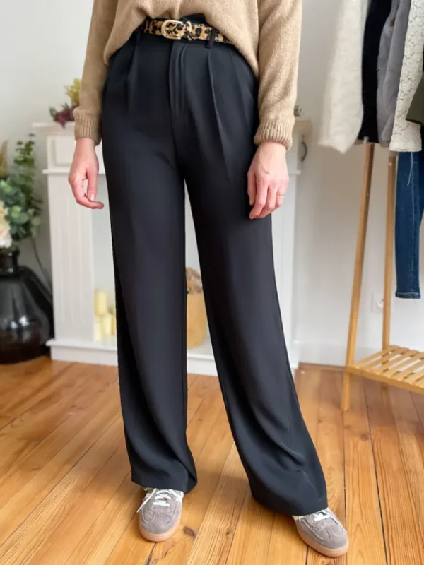 Pantalons, Jeans*Justine Boutique Lys pantalon fluide noir