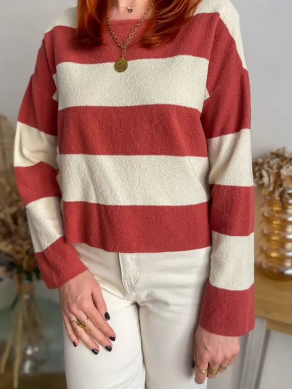 Pulls, Gilets*Justine Boutique Manda pull fin terracotta
