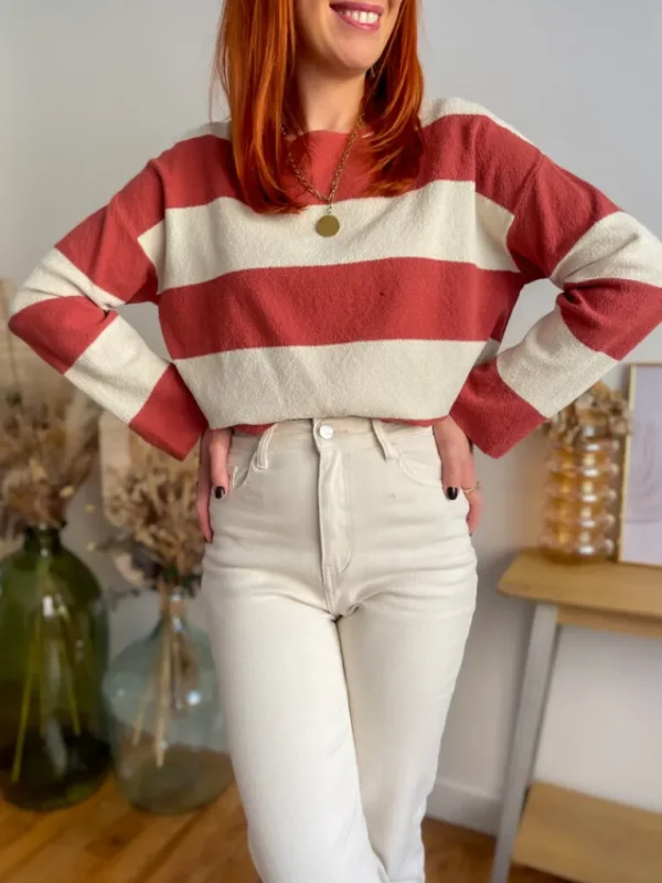 Pulls, Gilets*Justine Boutique Manda pull fin terracotta