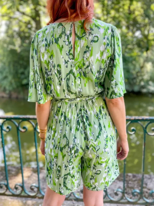 Pantalons, Jeans | Robes, Jupes*Justine Boutique Mara combishort fluide verte