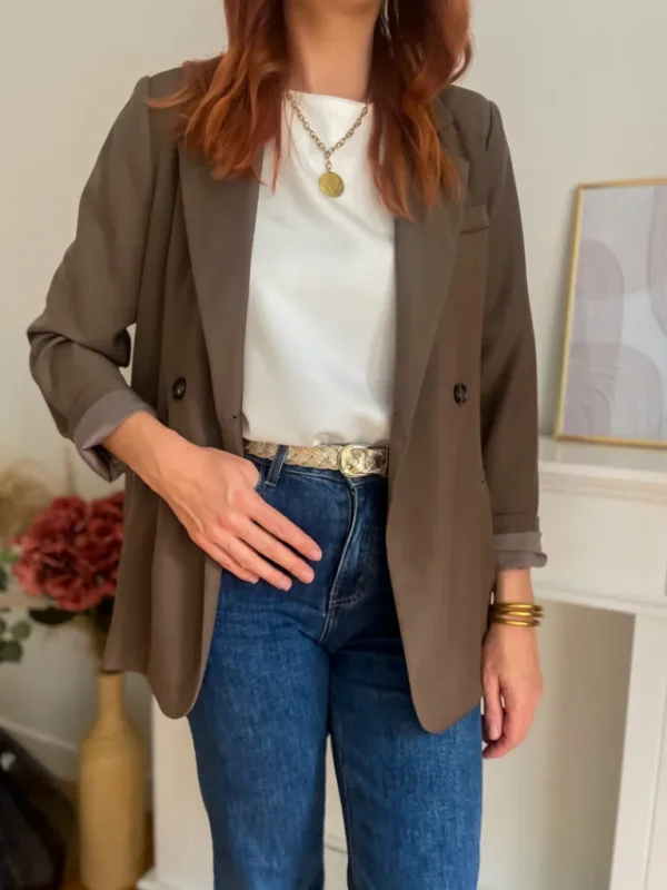 Vestes, Manteaux*Justine Boutique Marceau blazer marron glacé