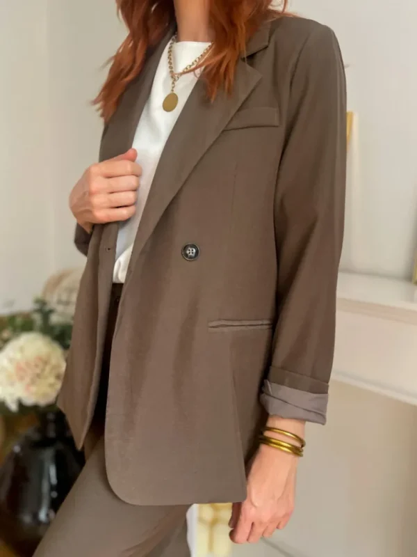 Vestes, Manteaux*Justine Boutique Marceau blazer marron glacé
