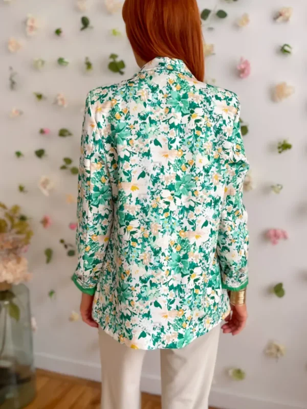 Vestes, Manteaux*Justine Boutique Marcel blazer fleuri vert