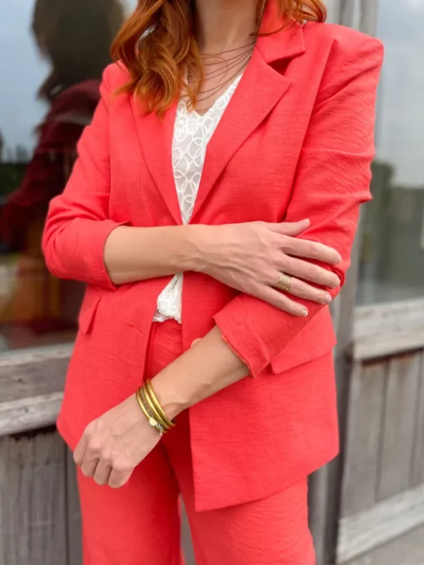Vestes, Manteaux*Justine Boutique Marco blazer tailleur corail