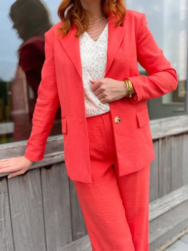 Vestes, Manteaux*Justine Boutique Marco blazer tailleur corail