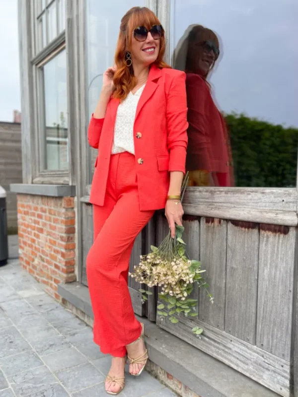 Vestes, Manteaux*Justine Boutique Marco blazer tailleur corail