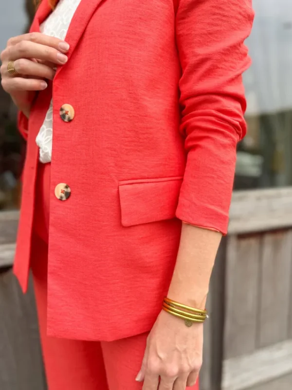 Vestes, Manteaux*Justine Boutique Marco blazer tailleur corail