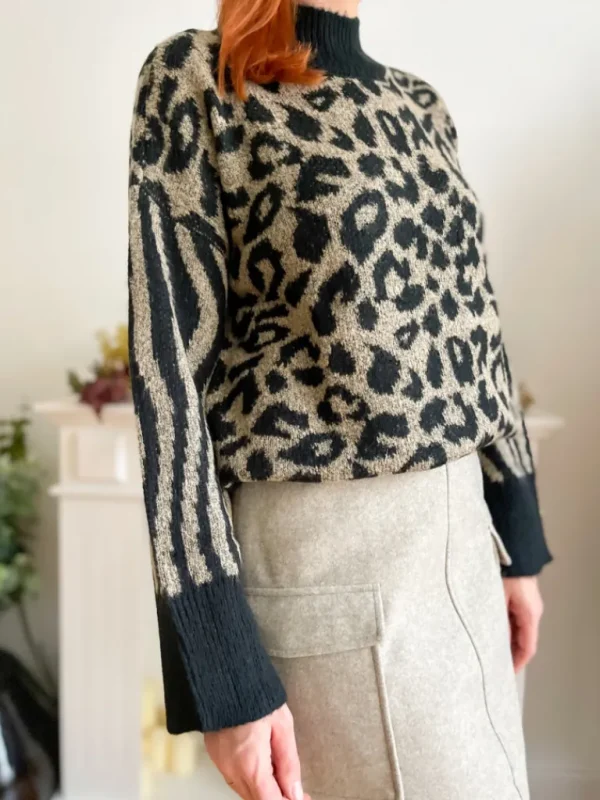 Pulls, Gilets*Justine Boutique Mars pull léopard