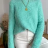 Pulls, Gilets*Justine Boutique Matéo pull bouclettes vert d’eau