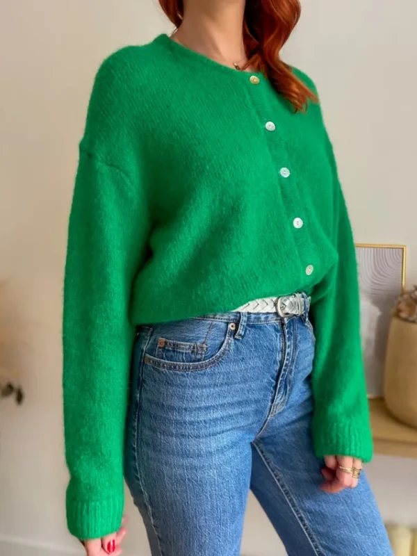 Pulls, Gilets*Justine Boutique Maxime gilet vert