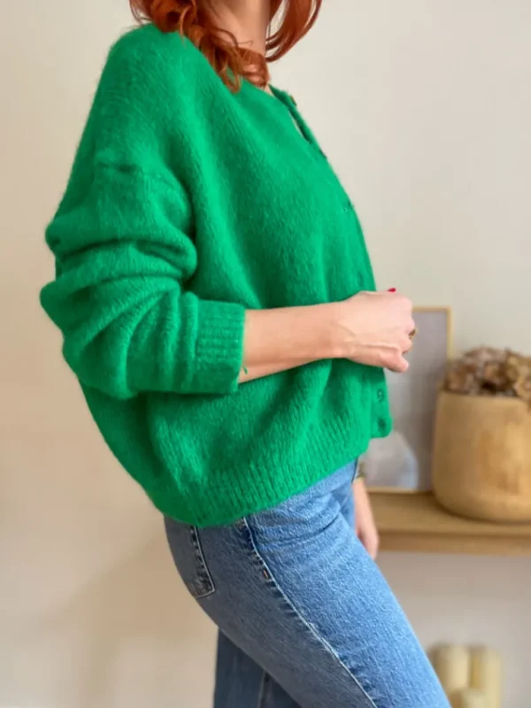 Pulls, Gilets*Justine Boutique Maxime gilet vert