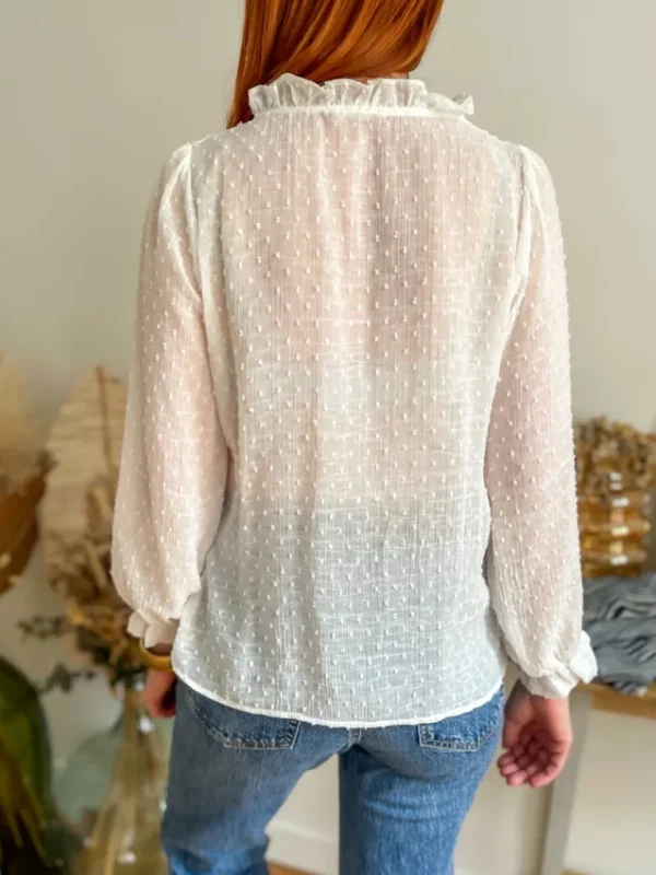 Tops, Blouses*Justine Boutique Mia blouse blanche