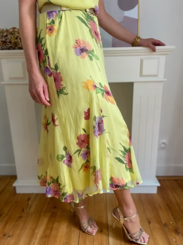 Robes, Jupes*Justine Boutique Mila robe longue fleurie jaune