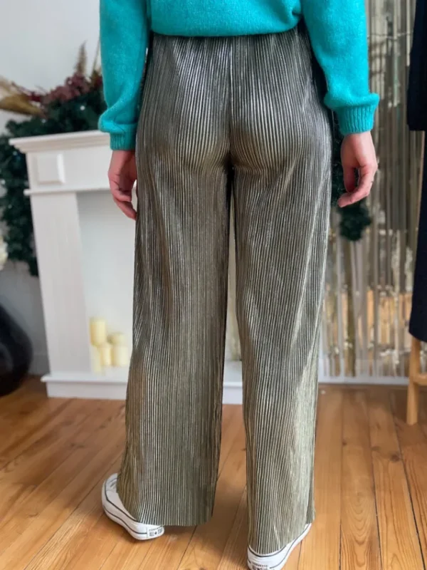 Pantalons, Jeans*Justine Boutique Muvi pantalon plissé brillant