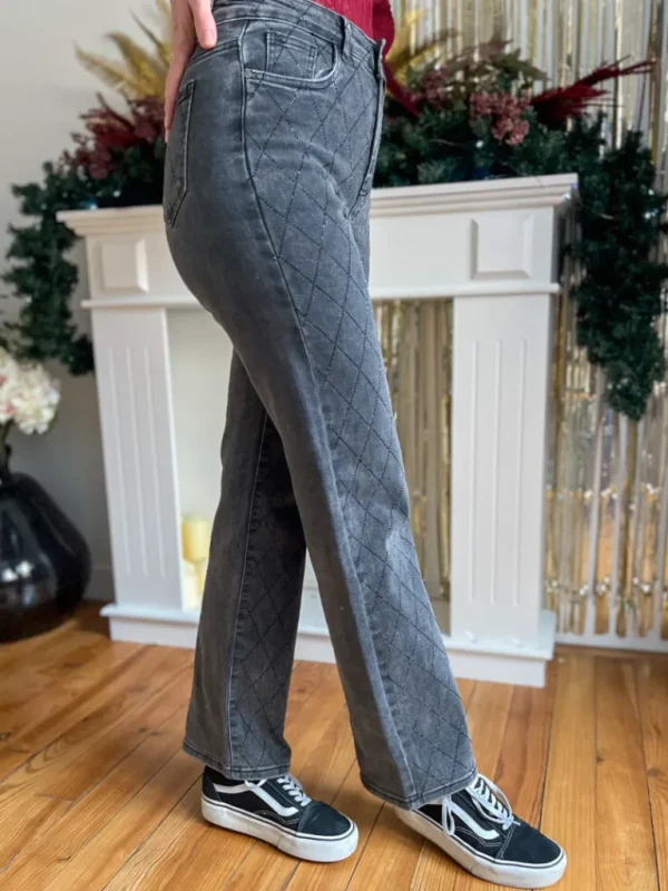 Pantalons, Jeans*Justine Boutique Owen jean gris à strass