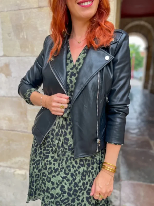 Vestes, Manteaux*Justine Boutique Pablo perfecto simili noir