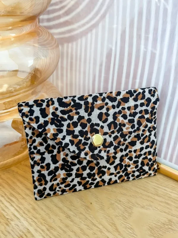 Pochettes, Sacs*Justine Boutique Petite pochette léopard écrue