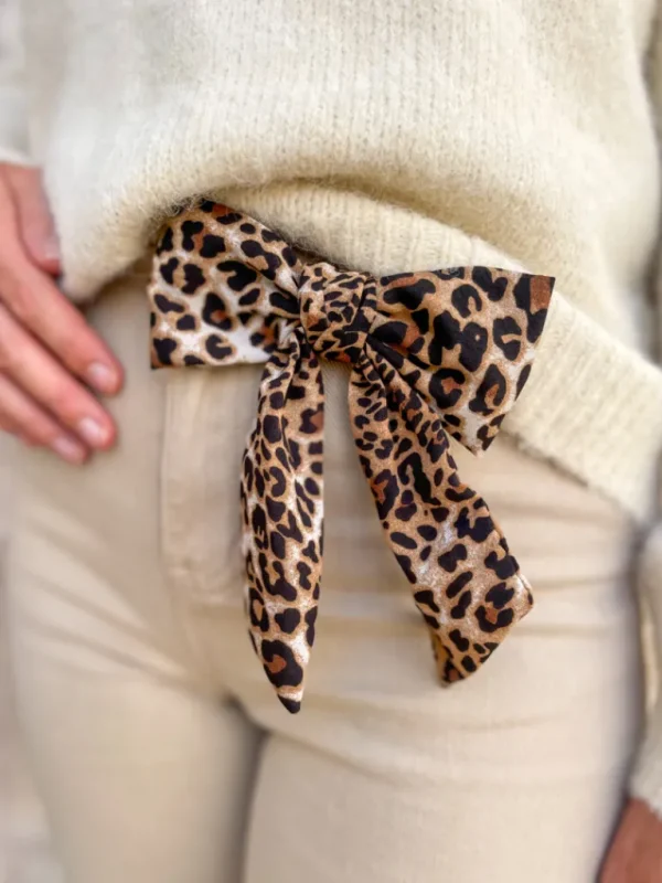 Barrettes*Justine Boutique Pince noeud léopard