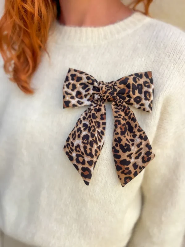 Barrettes*Justine Boutique Pince noeud léopard