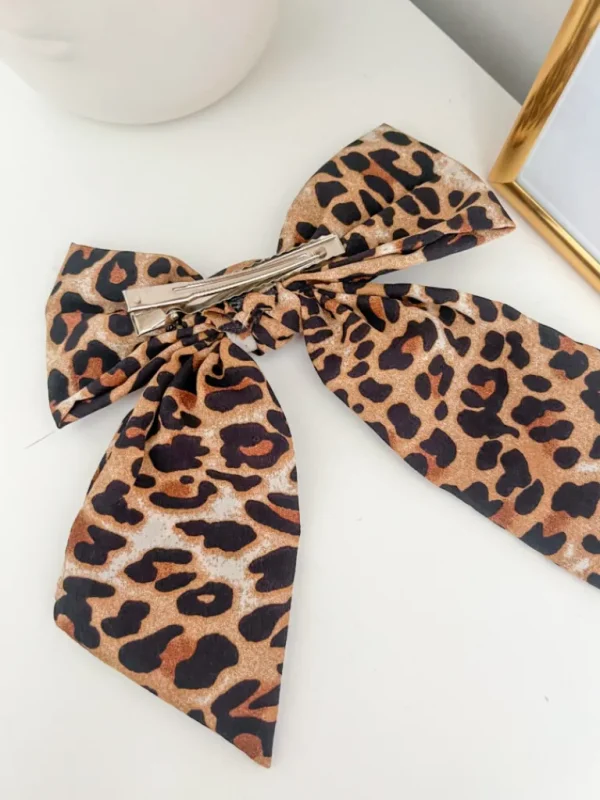 Barrettes*Justine Boutique Pince noeud léopard