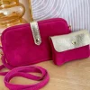 Pochettes, Sacs*Justine Boutique Pochette daim fuschia