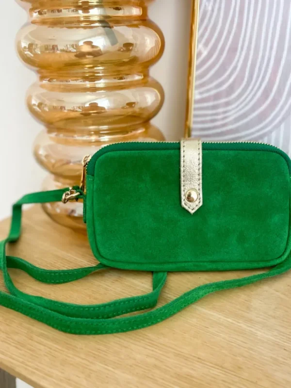 Pochettes, Sacs*Justine Boutique Pochette daim verte