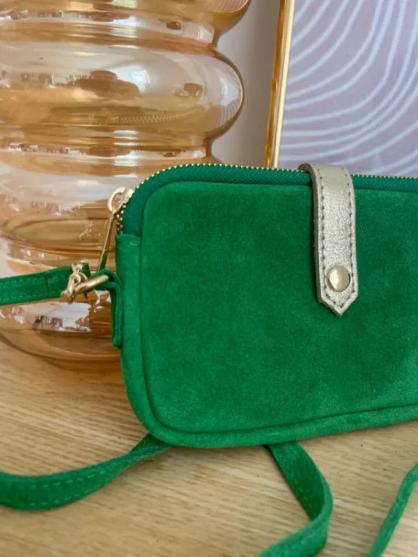Pochettes, Sacs*Justine Boutique Pochette daim verte