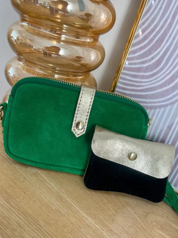 Pochettes, Sacs*Justine Boutique Pochette daim verte