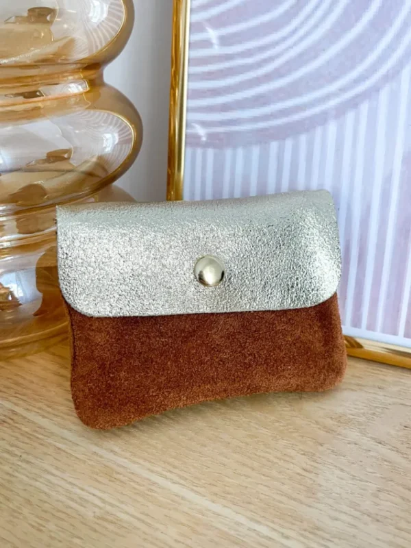 Pochettes, Sacs*Justine Boutique Porte monnaie daim camel