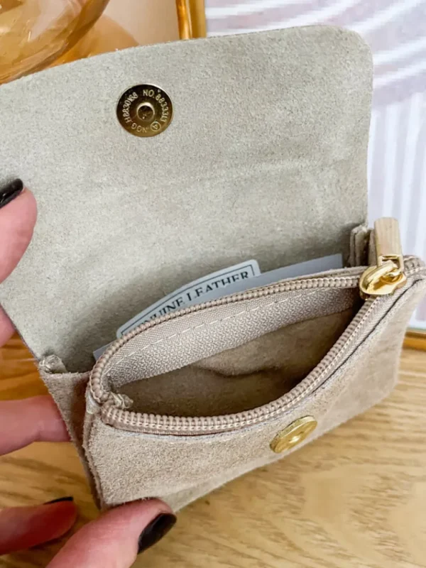 Pochettes, Sacs*Justine Boutique Porte monnaie daim taupe