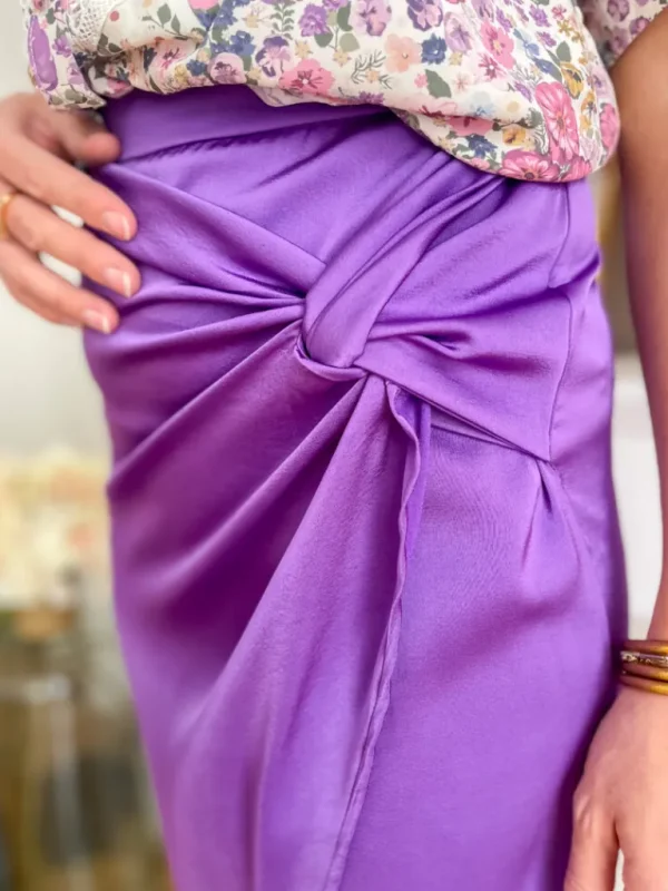 Robes, Jupes*Justine Boutique Purple jupe satinée